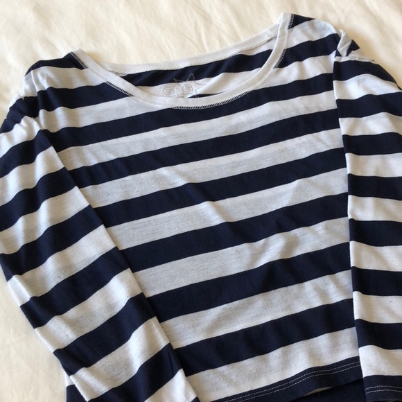 Blue and white striped long sleeve - Picture 2 of 3